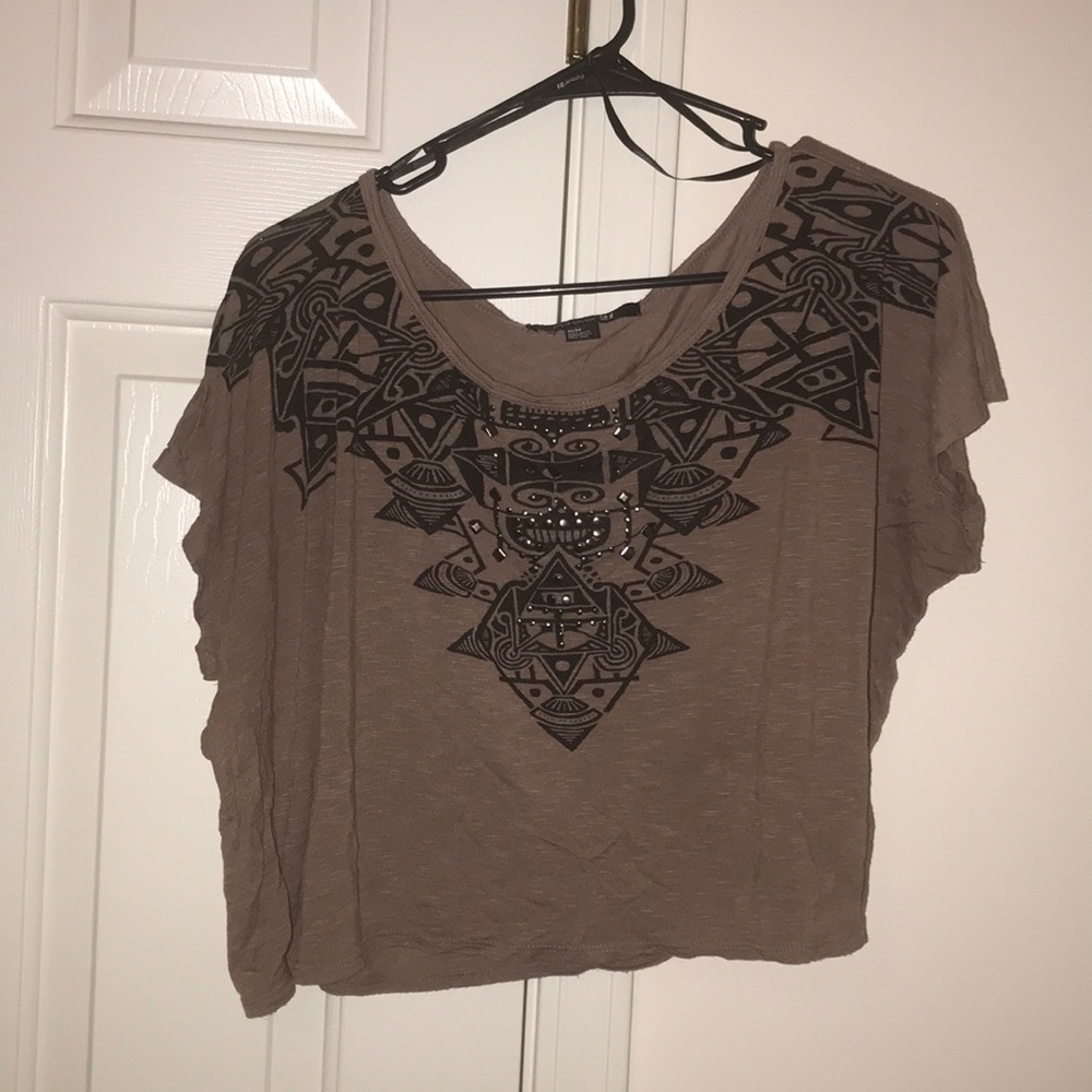 Brown crop top